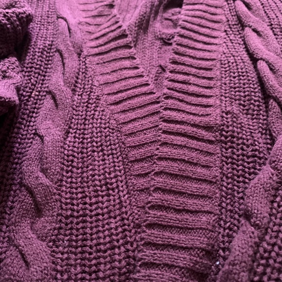 Vici Purple- Burgundy Cardigan - Picture 3 of 4